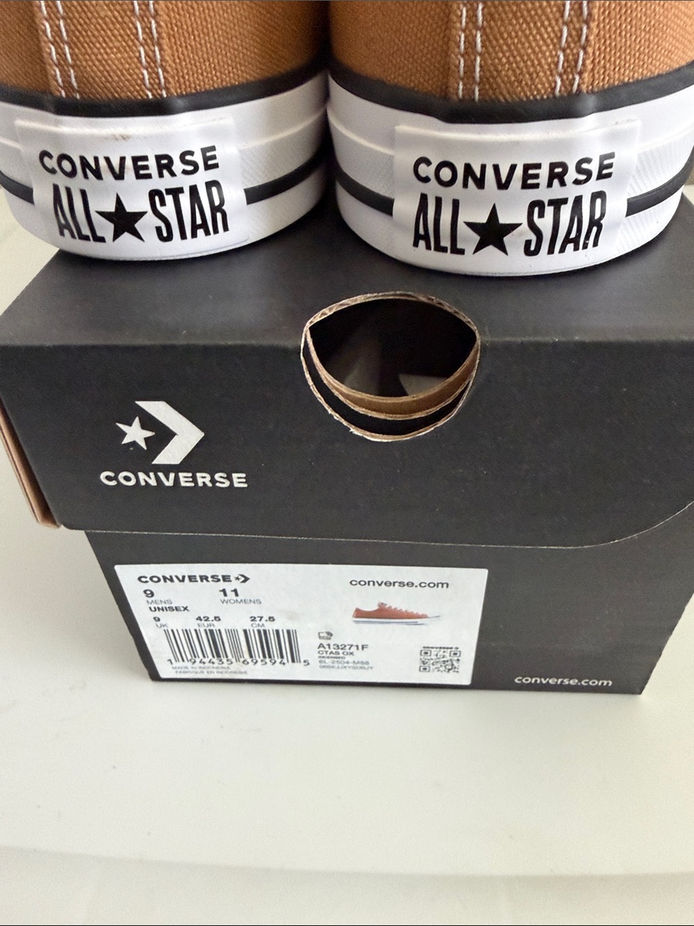 Converse Low-Top Sneakers in Tan with White Accents - Picture 4 of 5